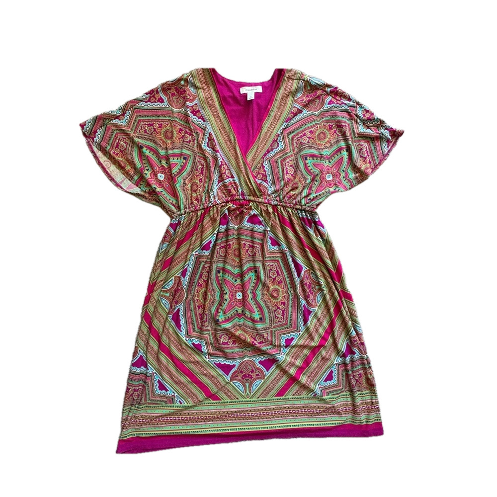Colorful Geometric Pattern Boho Spring Dress